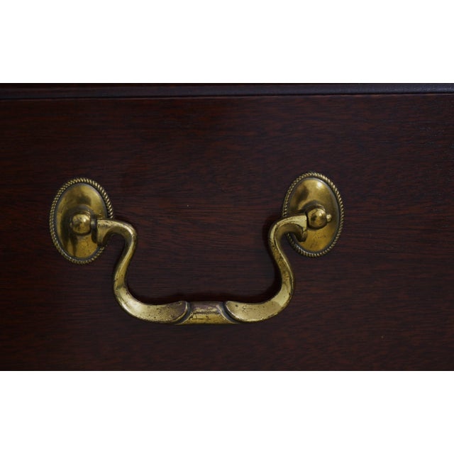 1990s Link Taylor Solid Mahogany Bedroom Dresser W. Mirror For Sale - Image 5 of 12