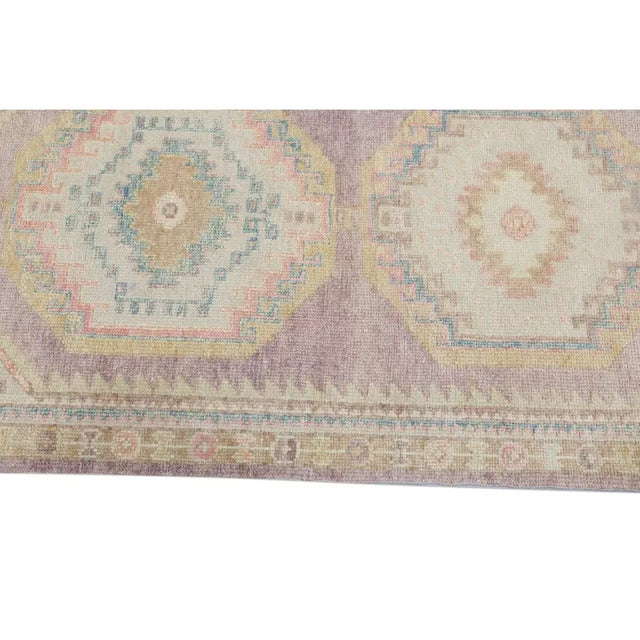 Beige Turkish Oushak Rug Oriental Handwoven Rug 3' X 10'5" For Sale - Image 8 of 10