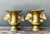 Vintage Brass Ginko Motif Vases - A Pair For Sale - Image 4 of 16