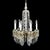 French Vintage French Empire Style Cut Crystal & Glass 9-Light Basket Chandelier C1940 For Sale - Image 3 of 7