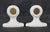 Traditional Pair of Vintage European White Ceramic Bathroom Towel Bar Brackets For Sale - Image 3 of 8