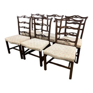 1960s Baker Furniture Ribbon Back Dining Chairs- Set of 6 For Sale