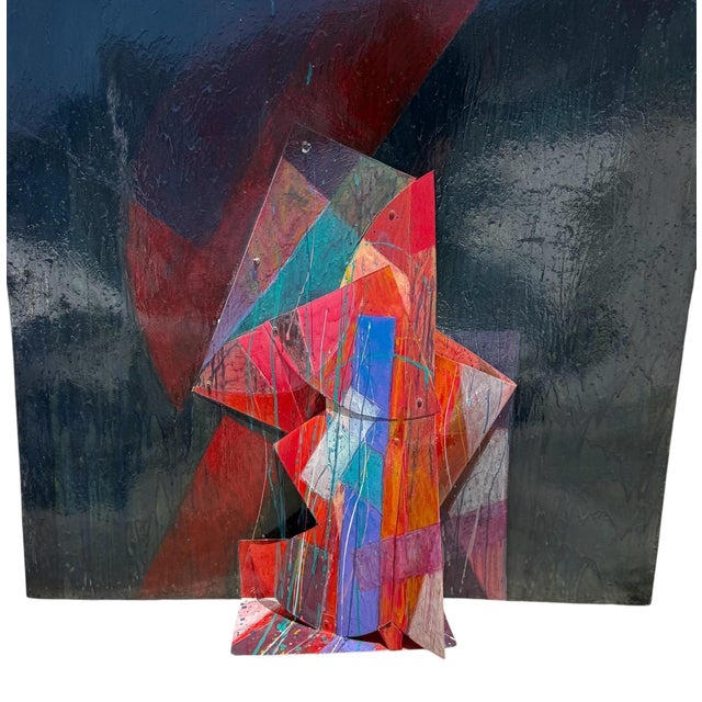 Tom Holland (American, b. 1936) Rivero fiberglass and aluminum with epoxy paint Mixed Media Wall Sculpture 1981, hand...