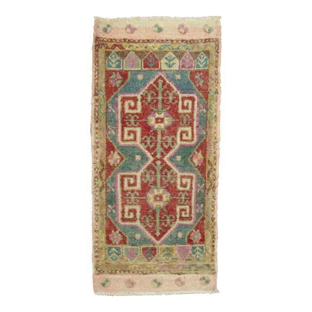 Mid 20th Century Pink Pop Turkish Rug, 1'8'' X 3'4'' For Sale