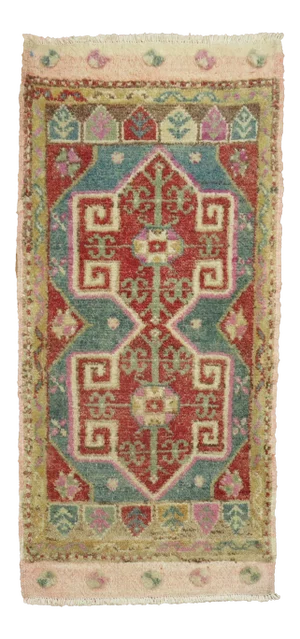 Mid 20th Century Pink Pop Turkish Rug, 1'8'' X 3'4''