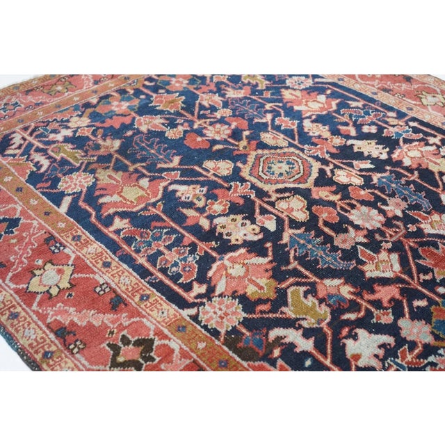 Antique Serapi Rug 4'3'' x 5' For Sale In New York - Image 6 of 9