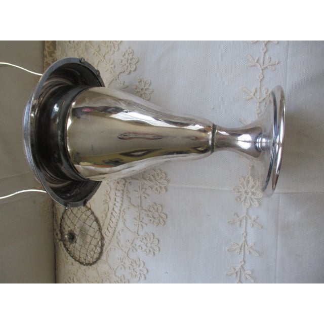 Silver Antique Art Nouveau Pairpoint Ornate Sliverplate Flower Basket With Wire Frog Top For Sale - Image 8 of 11