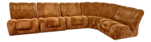 Italian Modular Sofa by Claudio Vagnoni, Five-Seat Configuration, 1970s