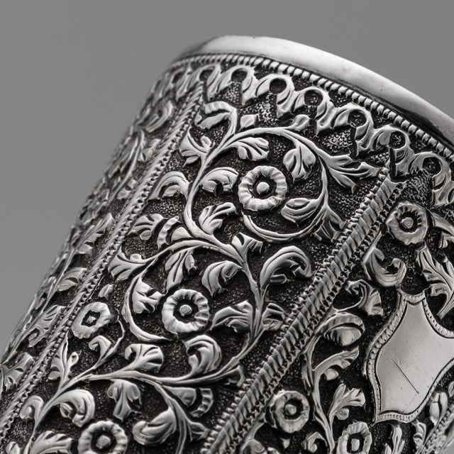 Antique 19th Century Indian Kutch Silver Beaker, 1890 For Sale - Image 9 of 15