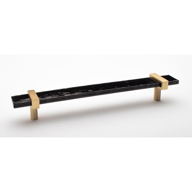 Sietto 9" Adjustable Black Pull With Satin Brass Base Chairish