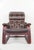Cantilevered Tufted Leather Lounge Chair | Scandinavian Modern | Rosewood-Toned Bentwood Frame | C. 1970s For Sale - Image 4 of 10