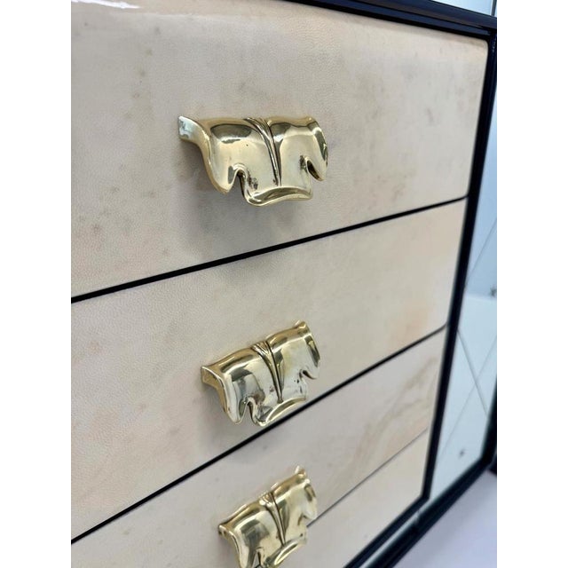 Italian Art Deco Sideboard in Macassar Parchment by Osvaldo Borsani, 1940s For Sale - Image 12 of 13