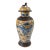 19th Century Chinese Cafe-Au-Lait Garniture Vase With Blue Foo Dogs or Qylin For Sale