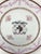 Antique Corsican French-Italian coat of arms Sola Viriue Invest plate pink 1851. Gold is worn around the edge and center...