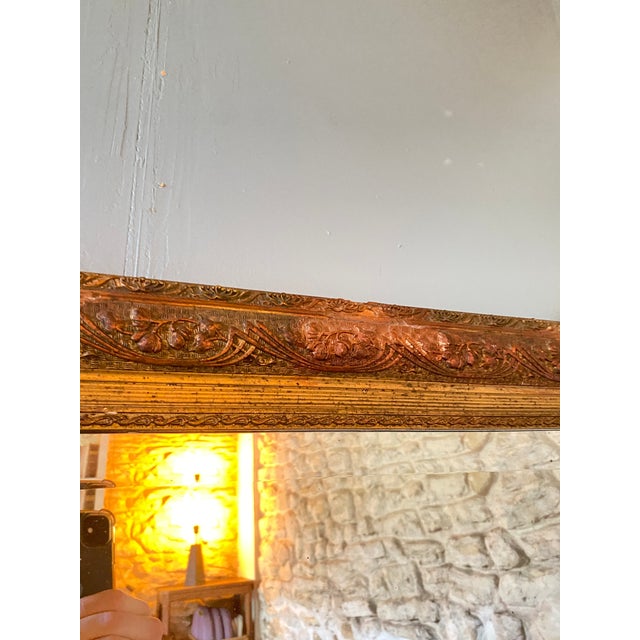 Napoleon III Mirror in Stuccoed and Patinated Wood For Sale - Image 5 of 8