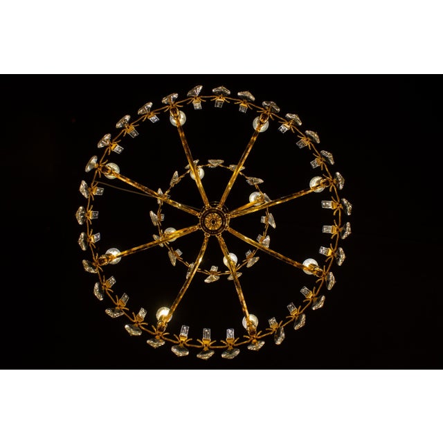 Brass and Glass Chandelier, Italy, attributed to Gaetano Sciolari, 1960s For Sale - Image 16 of 18