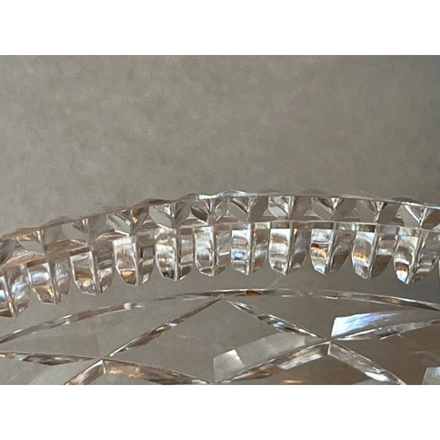 Vintage Waterford Crystal Diamond Faceted Glass Bowl For Sale - Image 11 of 12