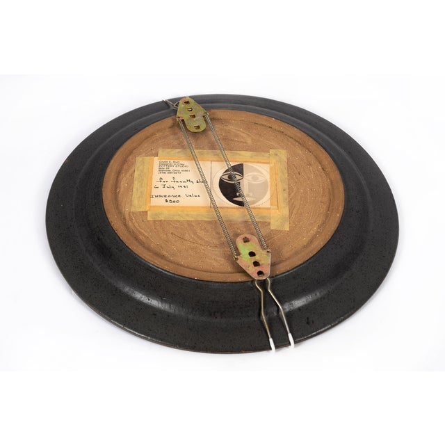 Clyde Burt Ceramic Charger For Sale In Chicago - Image 6 of 7