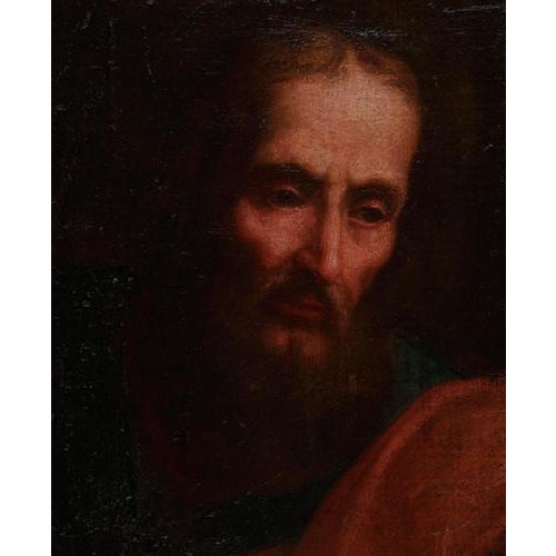 Important 17th-century Italian School "Apostle" Oil on canvas 46cm x 39cm Golden frame Good condition