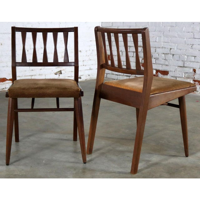 Holman Manufacturing Co Mcm Walnut Dining Chairs A Pair