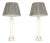 Vintage Swedish Glass Table Lamps by Paul Kedelv for Flygsfors, 1960s, Set of 2 For Sale