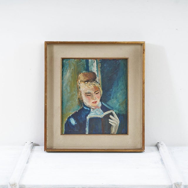 Portrait, 1964, Oil on Panel, Framed For Sale - Image 8 of 8