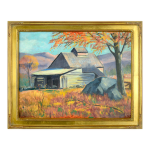 Farmhouse in Autumn, Early 20th Century Landscape by Florence Helena McGillivray