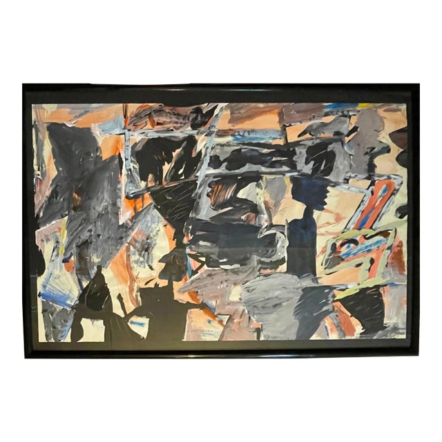 Mid 20th Century Harry Bertschmann Swiss American Abstract Expressionist Outsider Painting For Sale