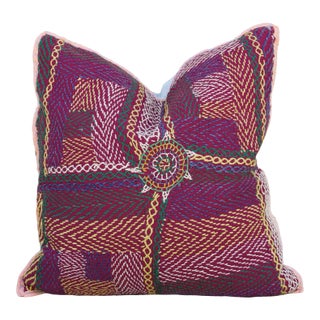 Lilac Sindh Sami Square Pillow For Sale