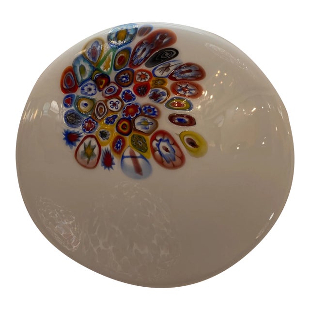 Lot of 2 Murano Style Glass Wall Sconces Multicolors Flush Mount From Simoeng For Sale