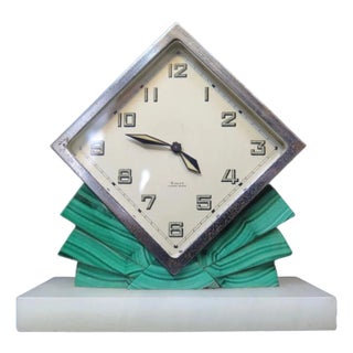 Vintage Art Deco Period Table Clock For Sale