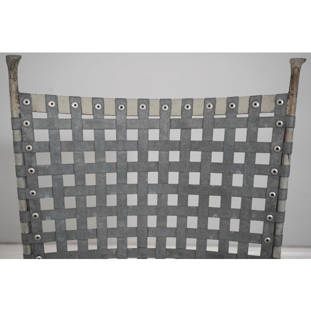 Set of 4 Mid Century Modern Woven Metal Seat Bistro Chairs For Sale In Philadelphia - Image 6 of 18