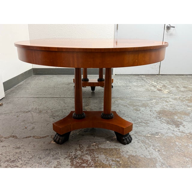 Brown Baker Furniture Vintage Palladian Pedestal Dining Table, 46 Inches For Sale - Image 8 of 15