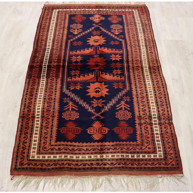 Textile Vintage Turkish Hand Knotted Rug, 1950s For Sale - Image 7 of 18