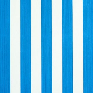Schumacher Edwin Stripe Medium Wallpaper in Cobalt For Sale