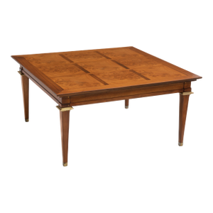 Mastercraft Mid Century Burl Brass Coffee End Side Table Unmarked
