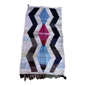 1980s Moroccan Vintage Colorful Rug - 4'9" X 8'5" Ft