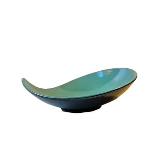 Kidney-Shaped Ceramic Dish by Peter Hansen for Mørkøv, 1950s For Sale