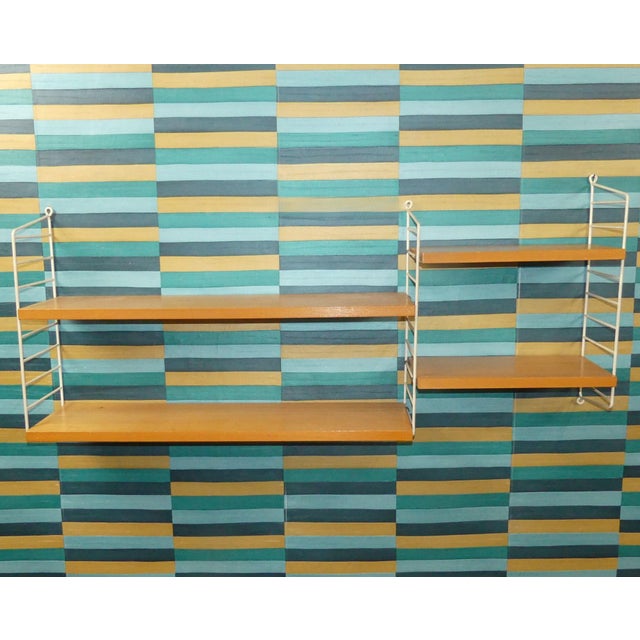 Swedish String Shelving Unit in Elm by Kajsa & Nils Nisse Strinning, 1960s For Sale - Image 13 of 13