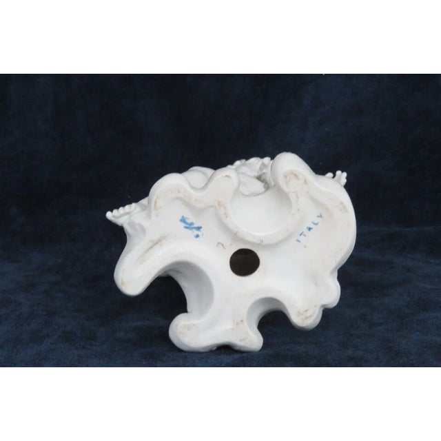 Porcelain White Cherub Sculpture Figurine Made in Italy For Sale In Miami - Image 6 of 12