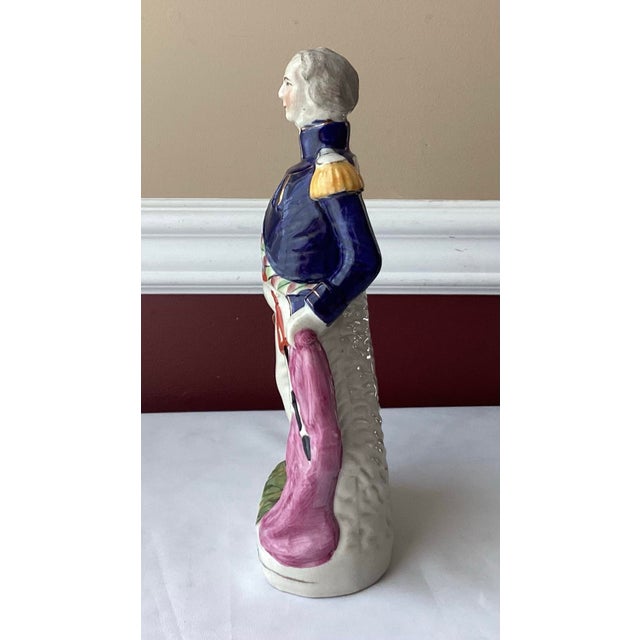 Mid 19th Century Antique Rare Spelling Error Staffordshire General Napier Porcelain Figurine For Sale - Image 5 of 9