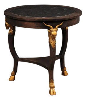 French Table w/Goat Head & Hoof Accents