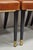Late 20th Century French Art Deco Style Brown Leather Ebonized Frame Dining Chairs - Set of 8 For Sale - Image 14 of 18