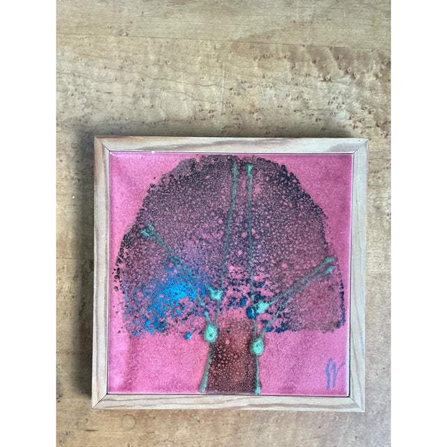 Vintage Abstract Ceramic Tile Art For Sale - Image 11 of 12