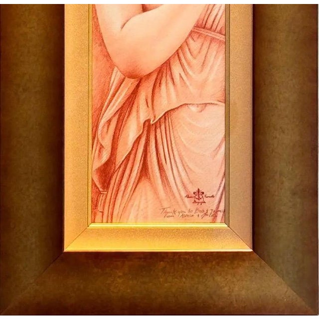 The Twins (Bugagiar) Original Signed Drawing – "Danzatrice" Study for the Three Graces For Sale In Portland, ME - Image 6 of 15