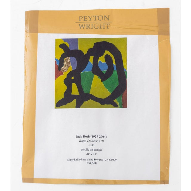 Yellow Jack Roth "Rope Dancer #10" Acrylic on Canvas, '80 For Sale - Image 8 of 13