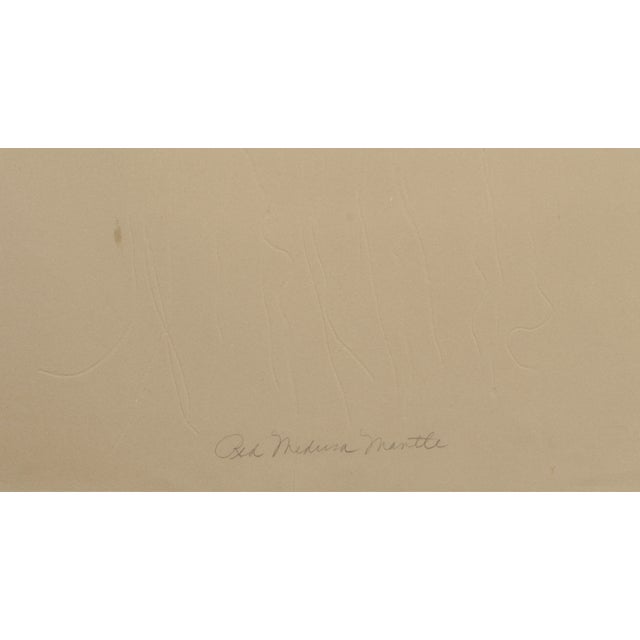 Red Patricia A. Pearce "Red Medusa Mantle" (Ruffled Kimono) Abstract Pen and Ink Hand Augmented Collotype 1980s For Sale - Image 8 of 8
