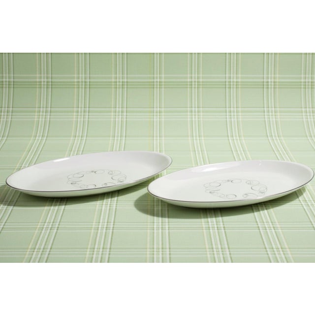 Pair 1950s Meito Tempo Oval Porcelain Serving Platters For Sale In Fayetteville, AR - Image 6 of 6