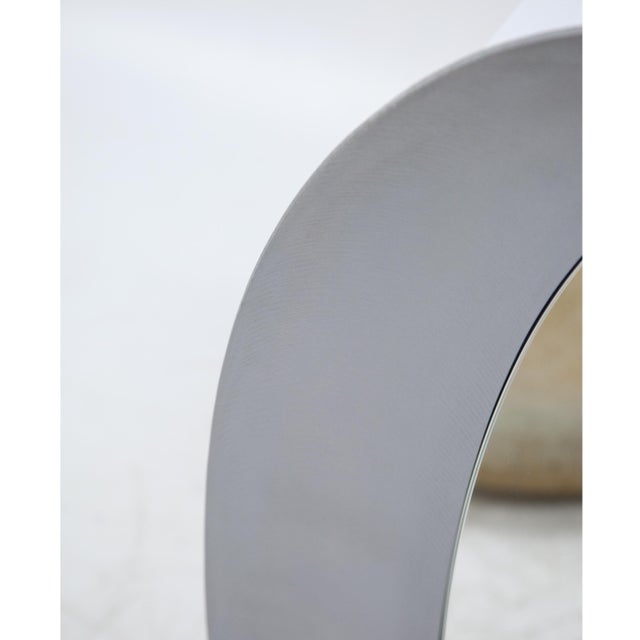 Lorenzo Burchiellaro 1970s Sculptural Modernist Oval Mirror by Artist Lorenzo Burchiellaro For Sale - Image 4 of 5