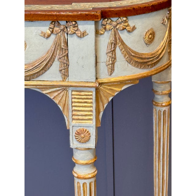 Early 19th Century Neoclassical Italian Painted Mahogany and Parcel Gilt Table For Sale - Image 10 of 13